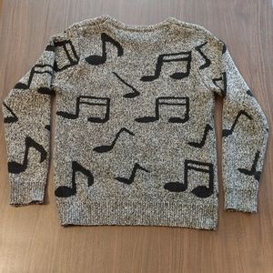 Music Note gray sweater